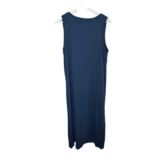 Pact Organic Cotton Sleeveless Scoop Neck Midi Tank Dress Blue Women's Large - Picture 6 of 10